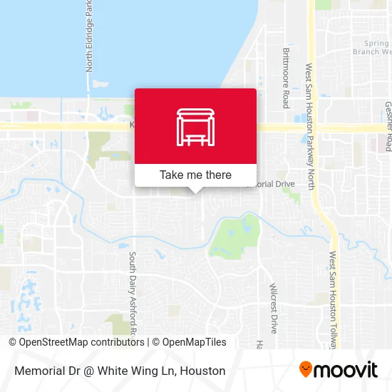 Memorial Dr @ White Wing Ln map