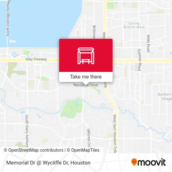 Memorial Dr @ Wycliffe Dr map