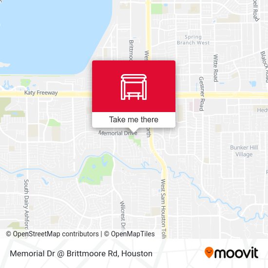 Memorial Dr @ Brittmoore Rd map