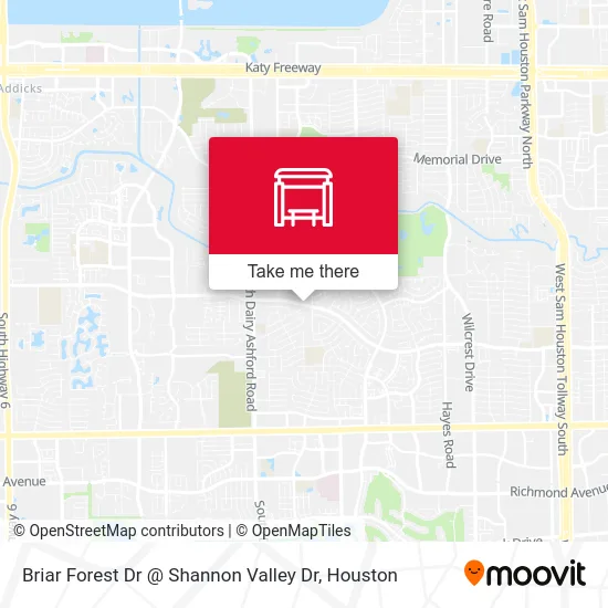 Briar Forest Dr @ Shannon Valley Dr map
