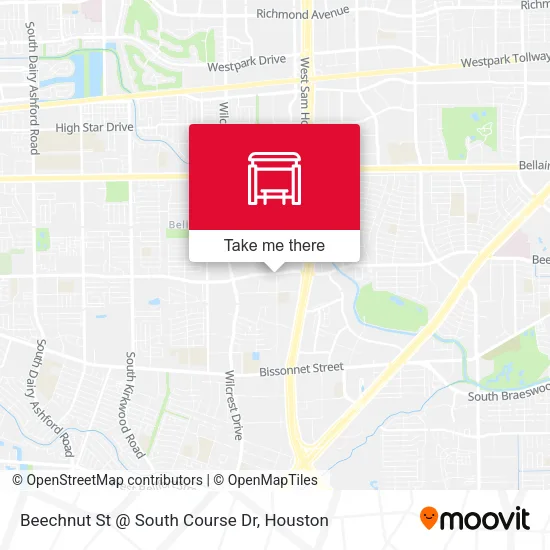 Mapa de Beechnut St @ South Course Dr