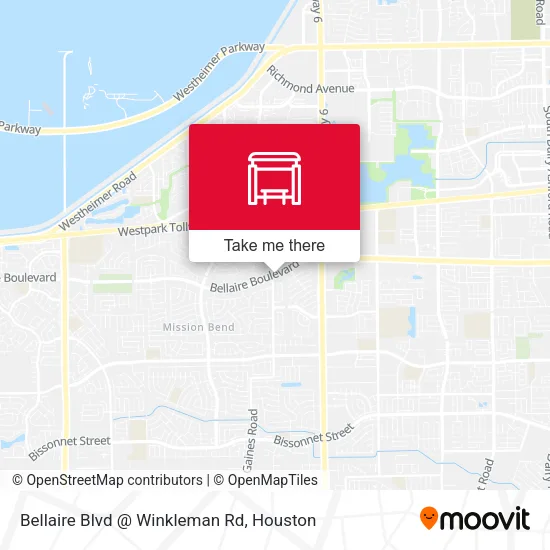 Mapa de Bellaire Blvd @ Winkleman Rd