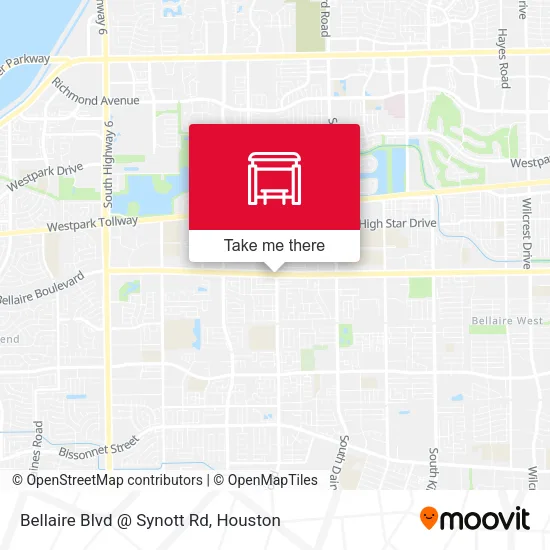 Bellaire Blvd @ Synott Rd map