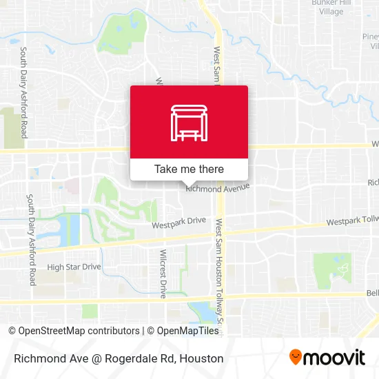 Richmond Ave @ Rogerdale Rd map