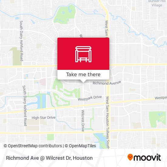 Richmond Ave @ Wilcrest Dr map