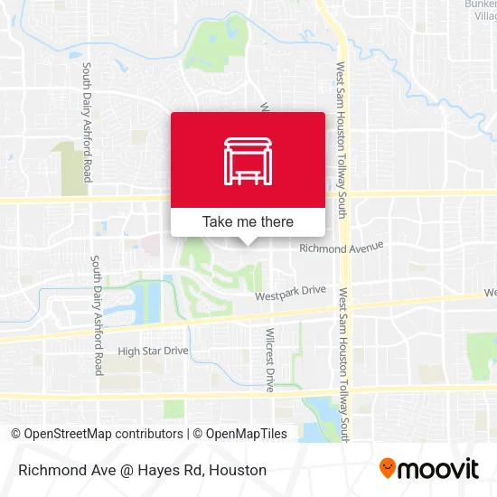 Richmond Ave @ Hayes Rd map