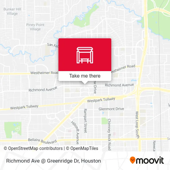 Richmond Ave @ Greenridge Dr map