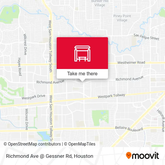 Mapa de Richmond Ave @ Gessner Rd
