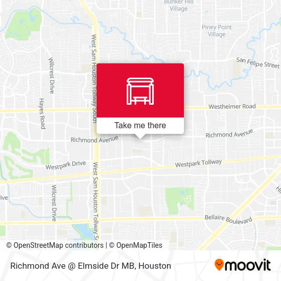 Richmond Ave @ Elmside Dr MB map