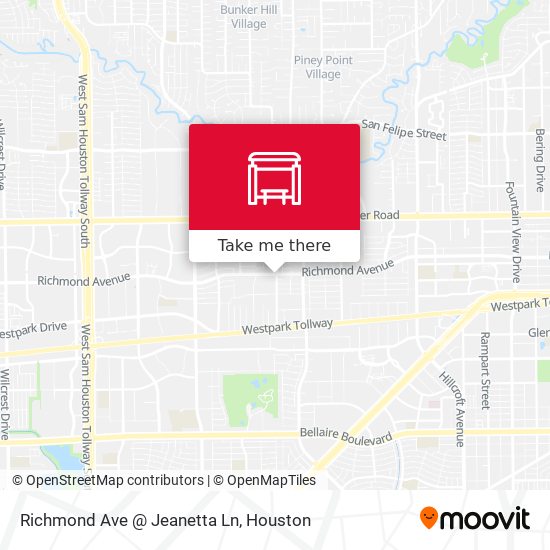 Richmond Ave @ Jeanetta Ln map
