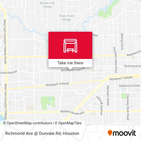 Richmond Ave @ Dunvale Rd map