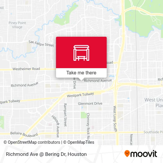 Richmond Ave @ Bering Dr map