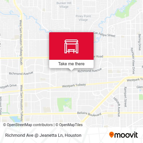 Richmond Ave @ Jeanetta Ln map