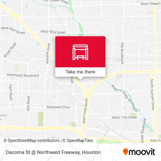 Dacoma St @ Northwest Freeway map