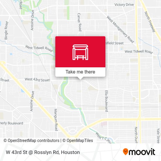 W 43rd St @ Rosslyn Rd map