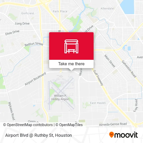 Mapa de Airport Blvd @ Ruthby St