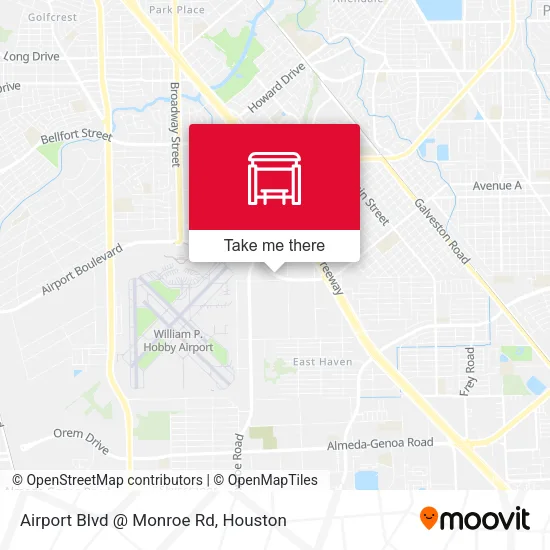 Mapa de Airport Blvd @ Monroe Rd