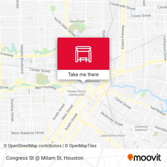 Congress St @ Milam St map