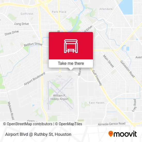 Mapa de Airport Blvd @ Ruthby St
