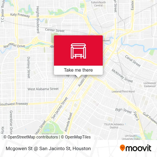 Mcgowen St @ San Jacinto St map