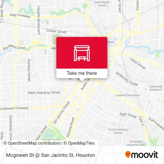 Mcgowen St @ San Jacinto St map