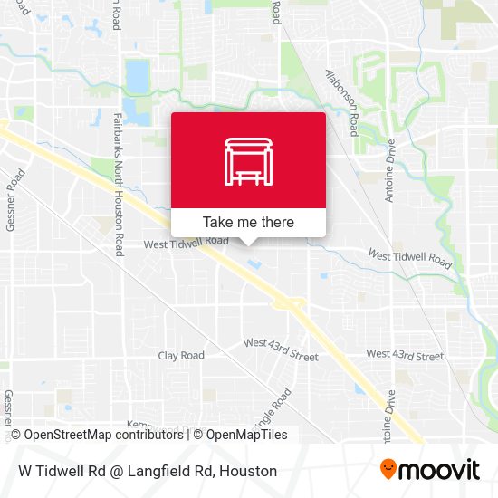 W Tidwell Rd @ Langfield Rd map