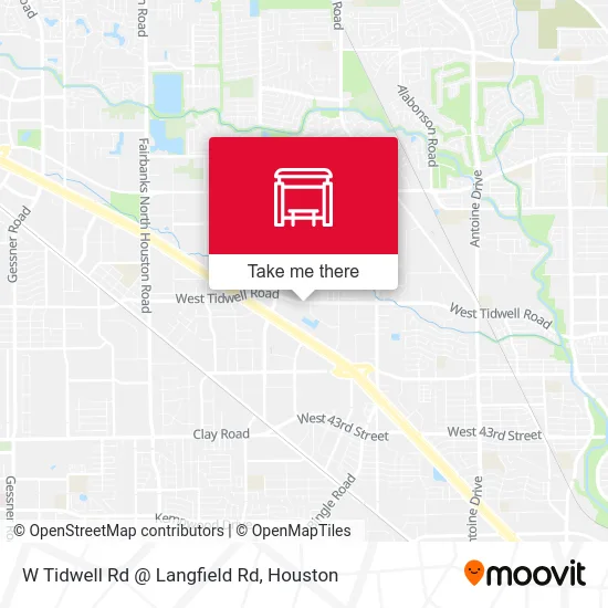 W Tidwell Rd @ Langfield Rd map