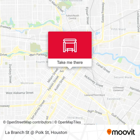 La Branch St @ Polk St map