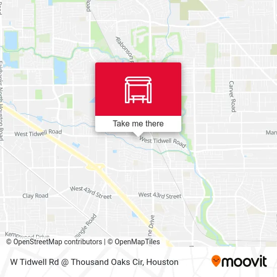 W Tidwell Rd @ Thousand Oaks Cir map