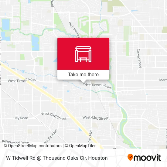 W Tidwell Rd @ Thousand Oaks Cir map