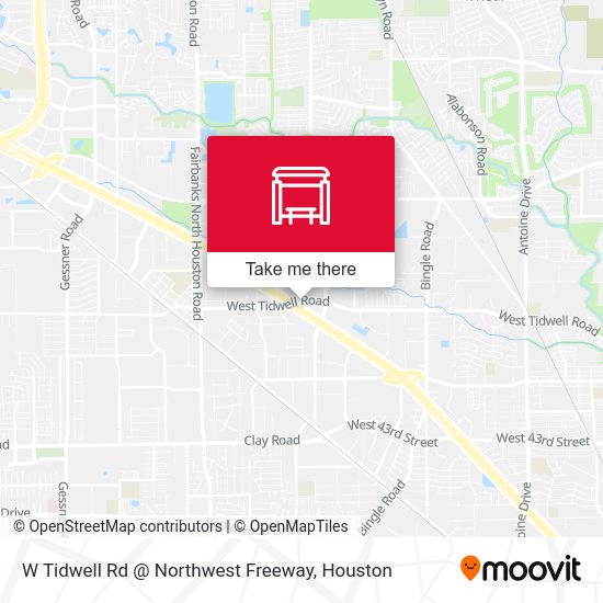 W Tidwell Rd @ Northwest Freeway map