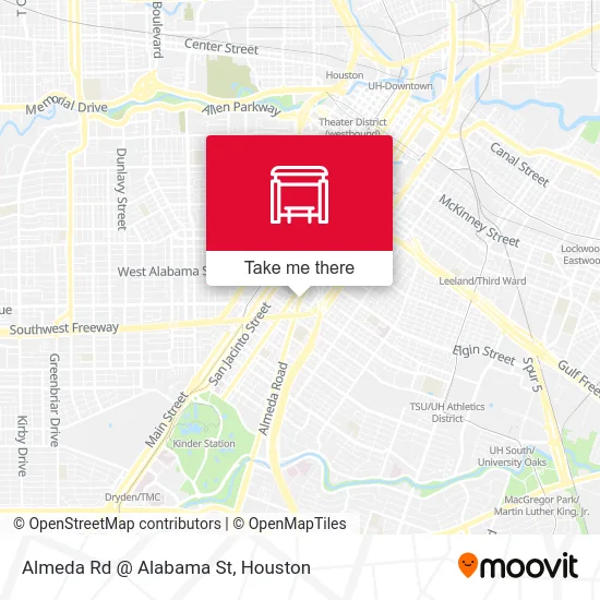 Almeda Rd @ Alabama St map