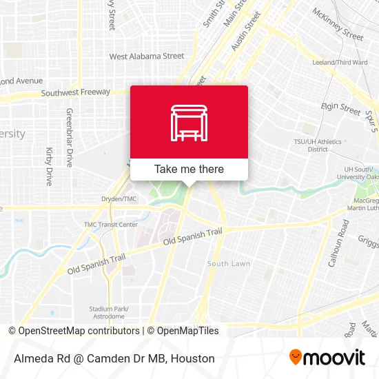 Almeda Rd @ Camden Dr MB map