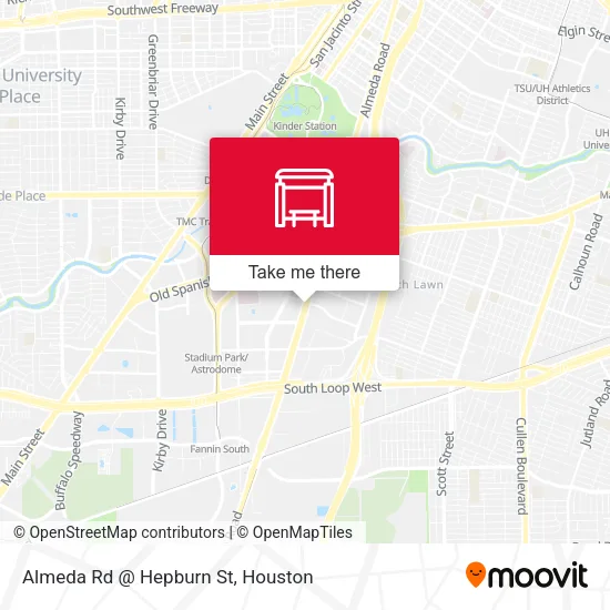 Mapa de Almeda Rd @ Hepburn St