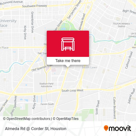 Almeda Rd @ Corder St map