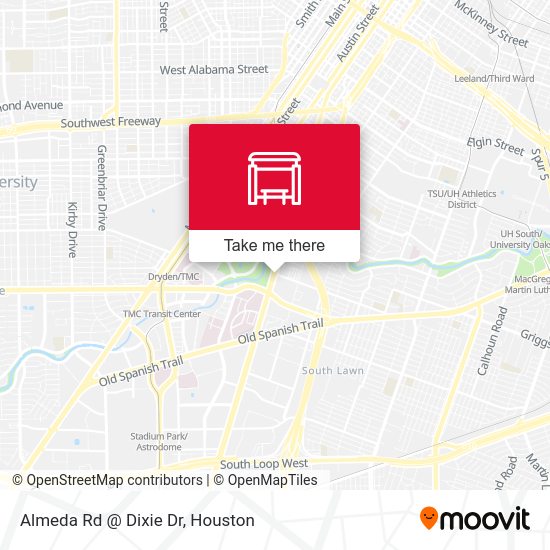 Almeda Rd @ Dixie Dr map