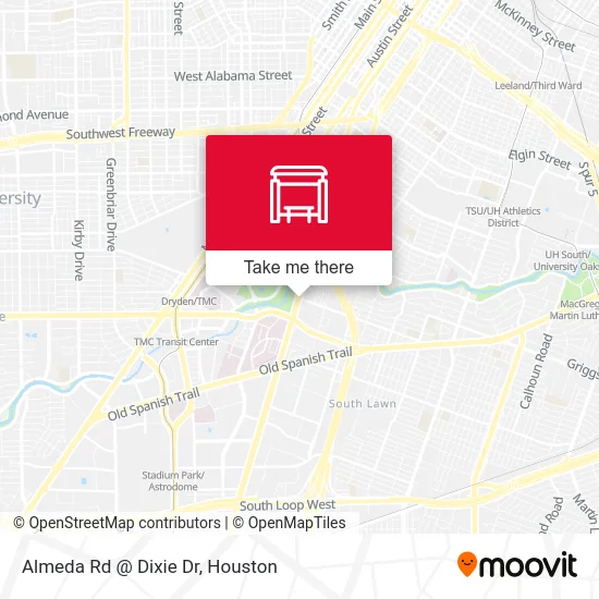 Almeda Rd @ Dixie Dr map