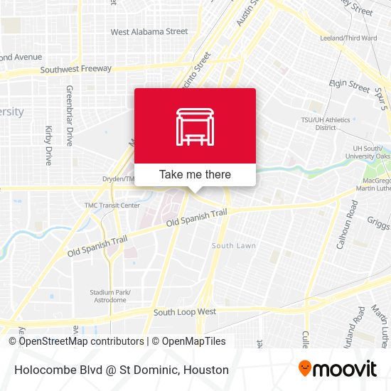 Holocombe Blvd @ St Dominic map