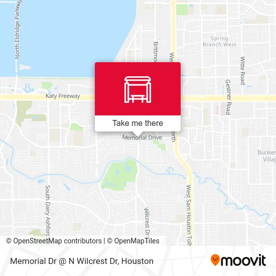 Memorial Dr @ N Wilcrest Dr map