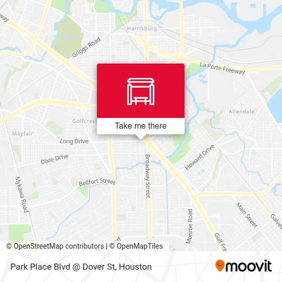 Mapa de Park Place Blvd @ Dover St