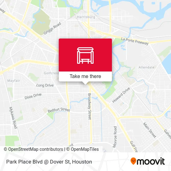 Mapa de Park Place Blvd @ Dover St