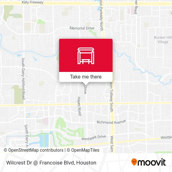 Wilcrest Dr @ Francoise Blvd map