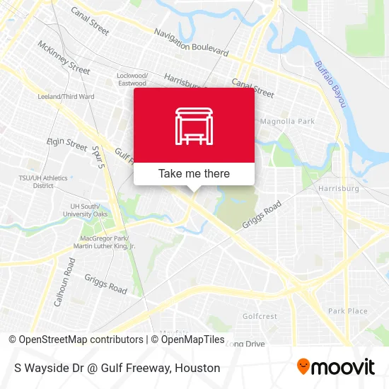 S Wayside Dr @ Gulf Freeway map