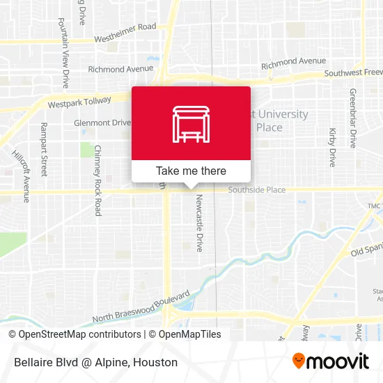 Bellaire Blvd @ Alpine map