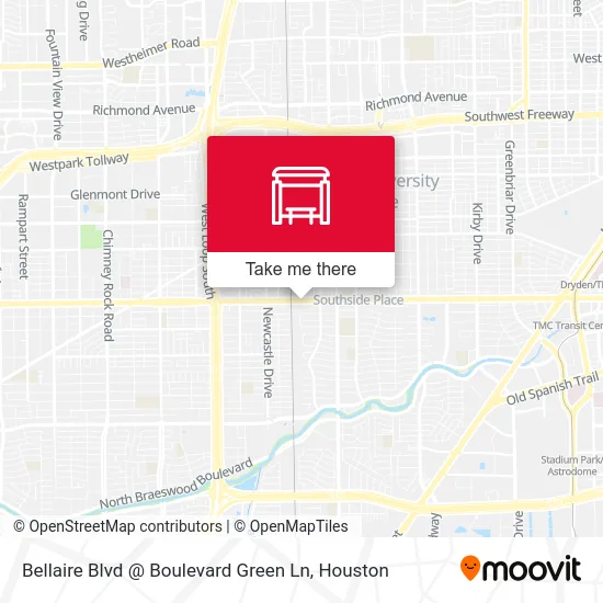 Bellaire Blvd @ Boulevard Green Ln map