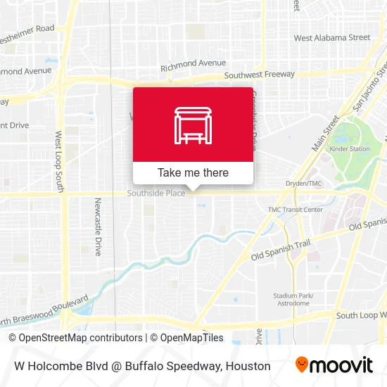 W Holcombe Blvd @ Buffalo Speedway map