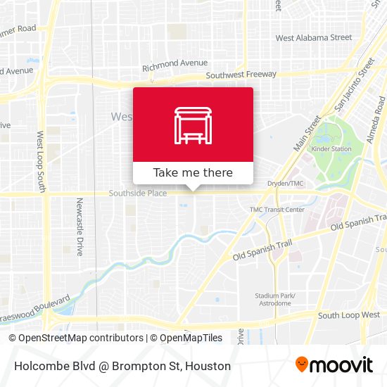 Mapa de Holcombe Blvd @ Brompton St