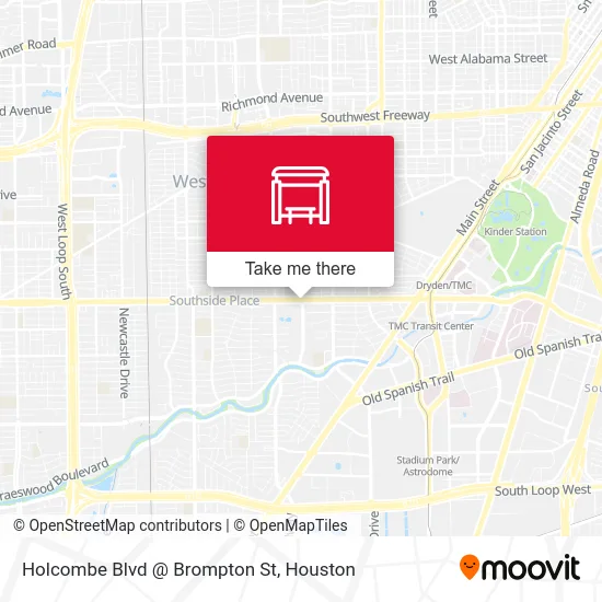 Holcombe Blvd @ Brompton St map