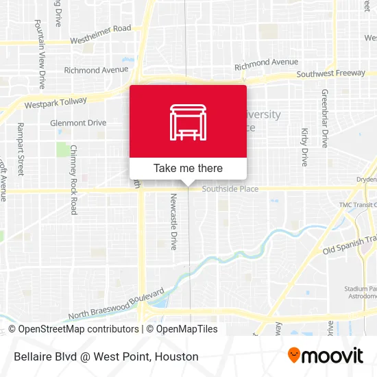 Bellaire Blvd @ West Point map