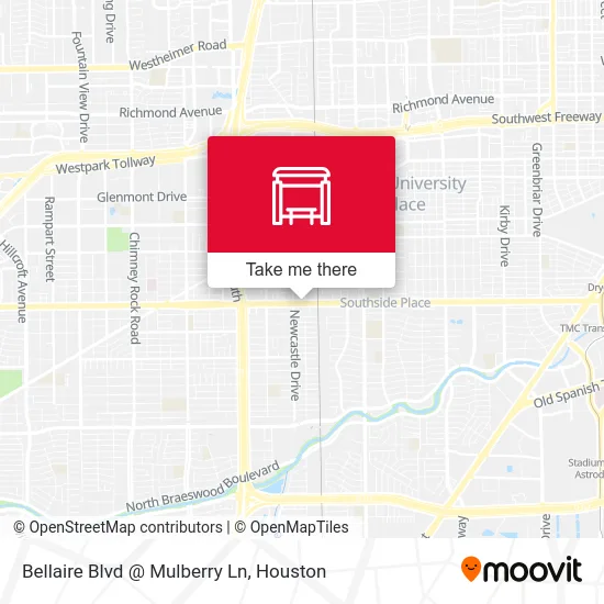 Bellaire Blvd @ Mulberry Ln map